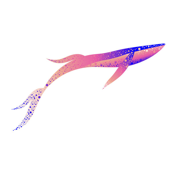 奇妙的鲸鱼卡通风格孤立上图片下载