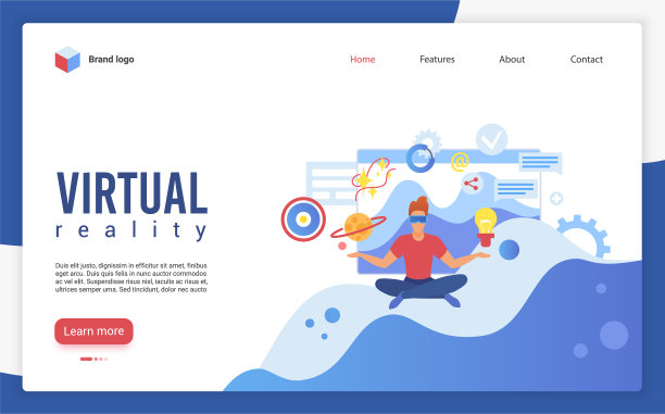 虚拟现实登陆页面模板图片下载