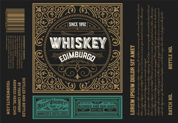 复古标签包装西式风格图片下载