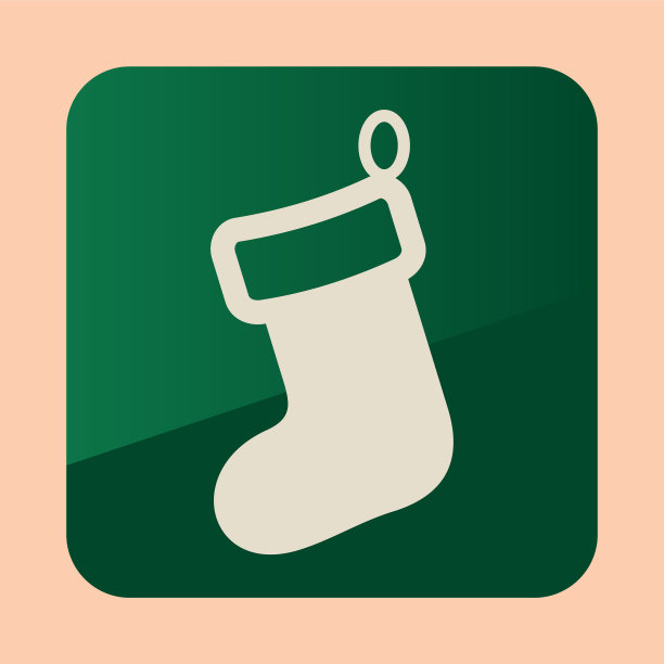 圣诞袜扁平图标图片下载