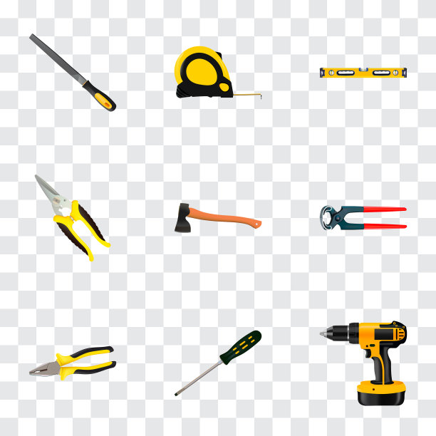 一套工具现实的符号与测量图片下载