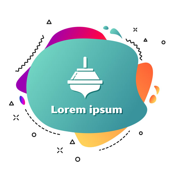 白色光明节陀螺图标孤立在白色上图片下载