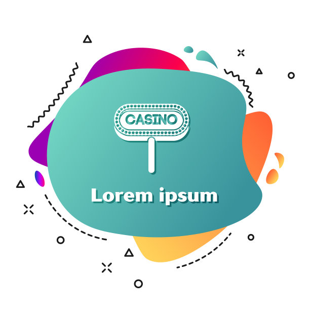 白色赌场招牌图标孤立在白色图片下载