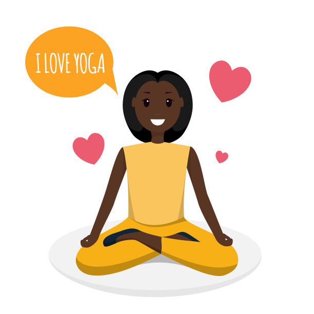 快乐的女人做瑜伽运动训练计划图片下载