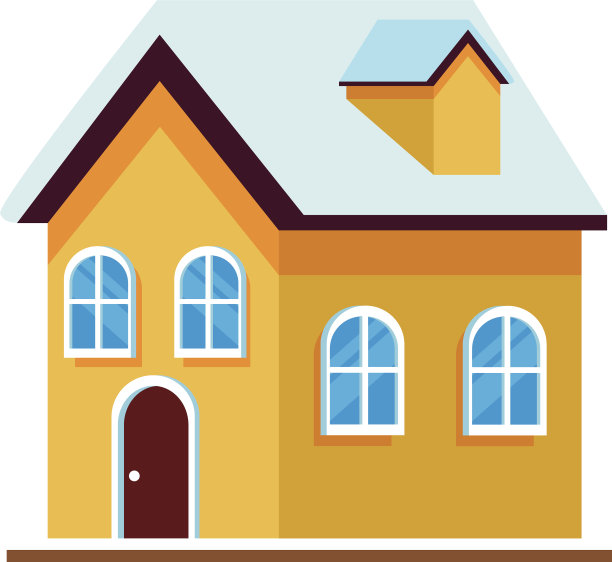 传统房屋建筑图标平面设计图片下载