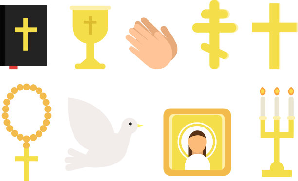 设置不同的象征基督教图片下载