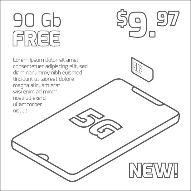 5g互联网网络等距横幅上线图片下载