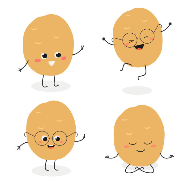 卡通人物土豆表情集图片下载