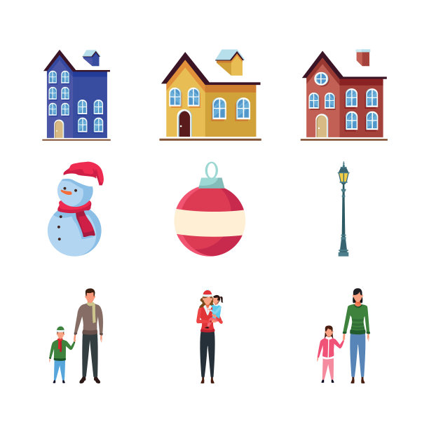 设置传统的房子和带孩子的人图片下载