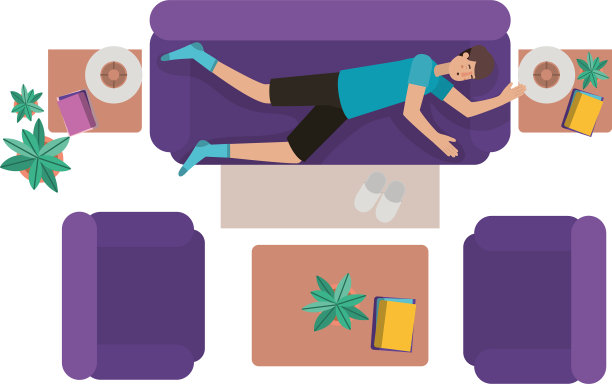 鸟瞰图的人休息的化身角色图片下载