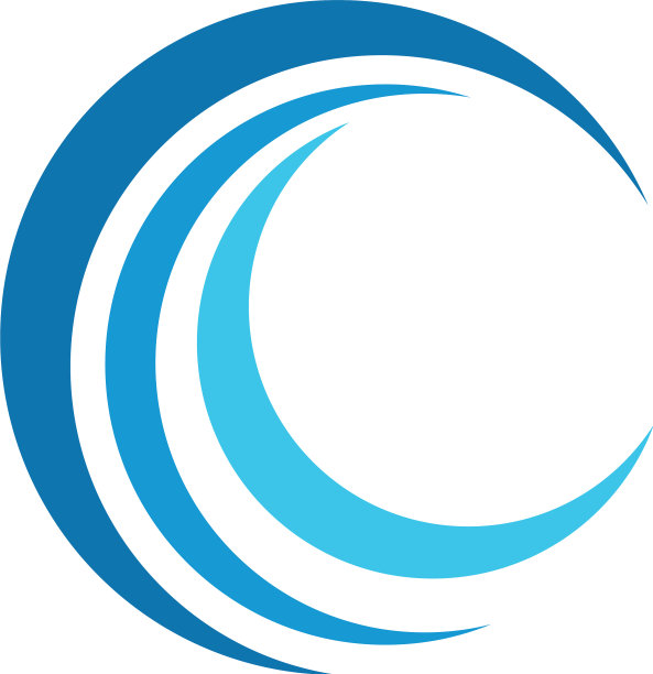 C字母水波图标图片下载