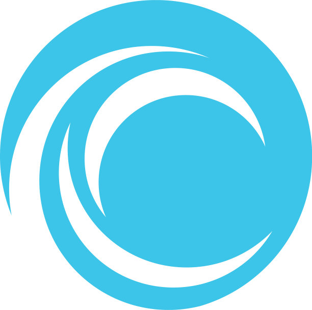 C字母水波图标图片下载