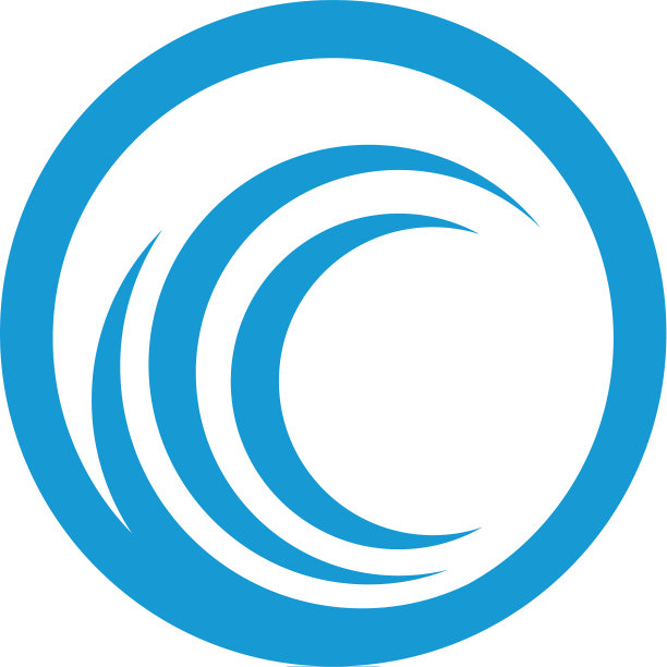 C字母水波图标图片下载