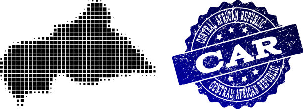 中非半色调虚点拼贴地图图片下载