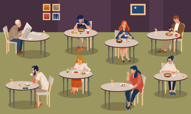 设定时尚的年轻男孩女孩商人形象素材图片