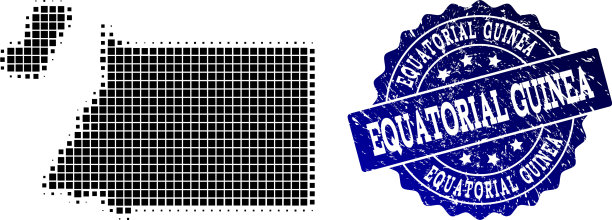 赤道的半色调虚线地图拼贴图片下载