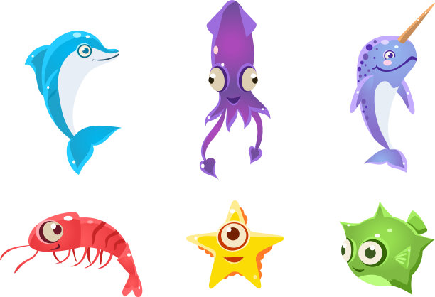 扁平的大眼睛海洋生物图片下载