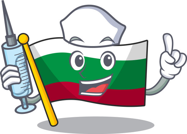 护士旗保加利亚孤立的性格图片下载