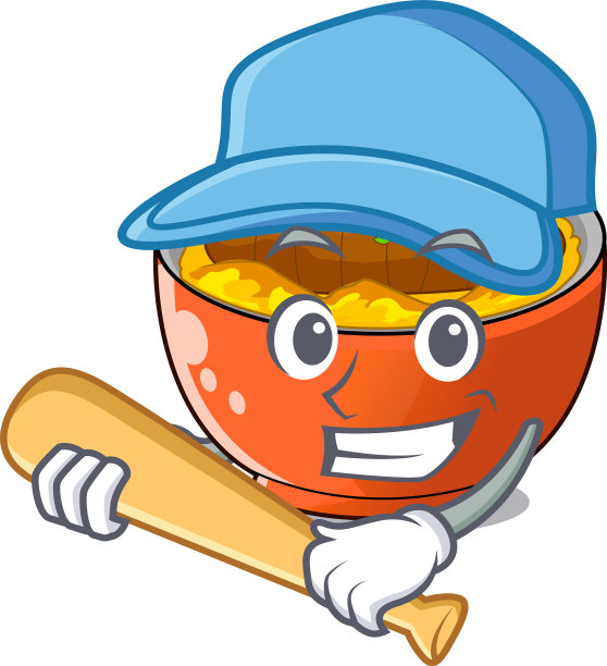 打棒球木鱼卡通已经准备好了图片下载