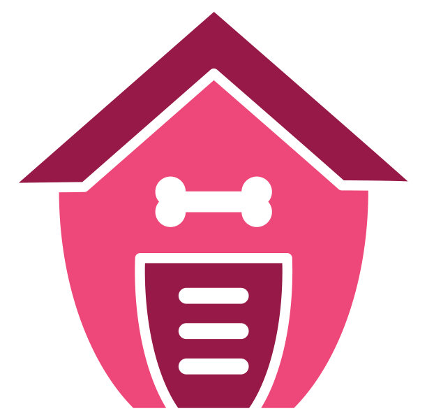 孤立的宠物屋图标平面设计图片下载