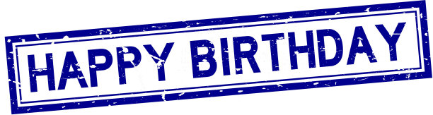 垃圾蓝生日快乐字方块橡胶图片下载