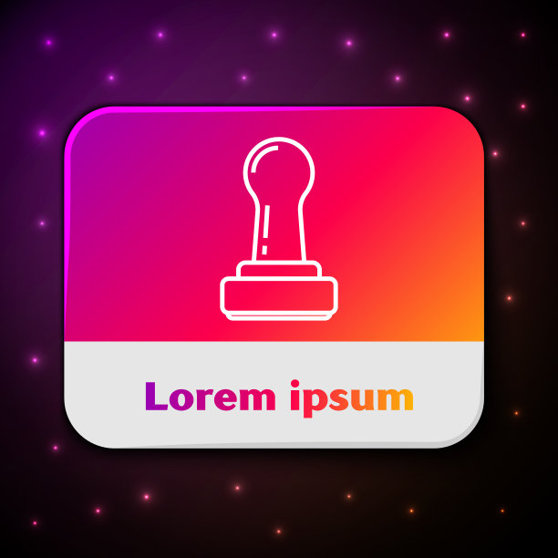 白色线戳图标孤立在黑色背景图片下载