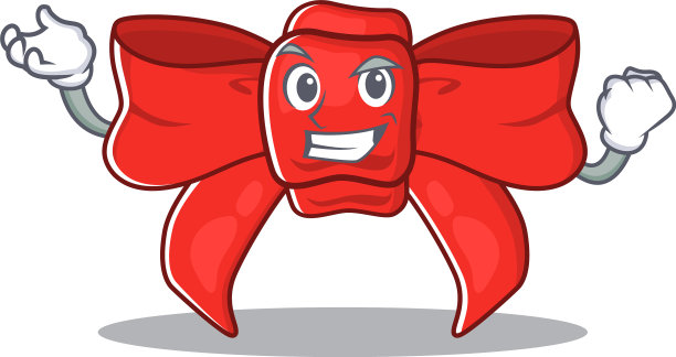 成功红丝带蝴蝶结孤品格图片下载