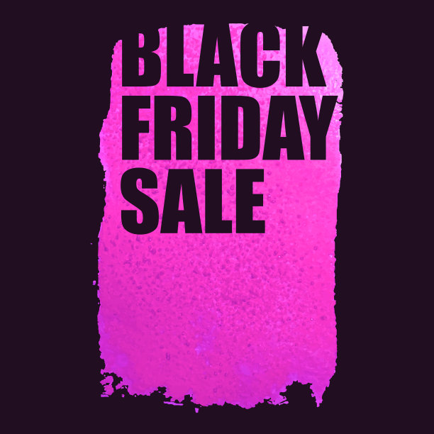 黑色星期五的促销海报，上面有粉红色的水彩画图片下载