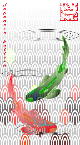 日本花样多色鱼鳞锦鲤图片下载