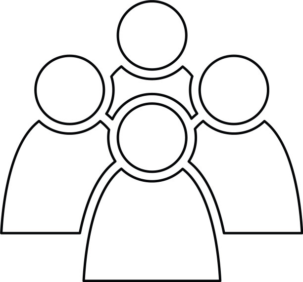 4人图标，简化的人员分组图片下载