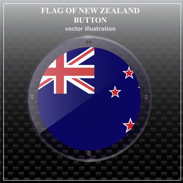 纽扣上有新西兰国旗图片下载