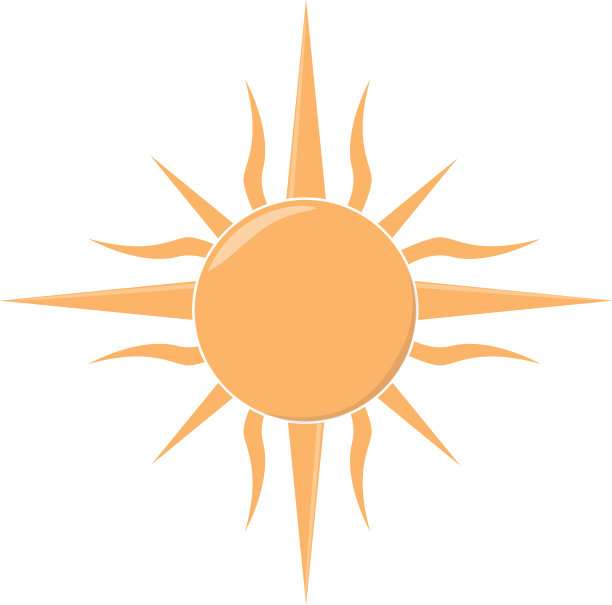 太阳夹艺术插画部落集图片下载