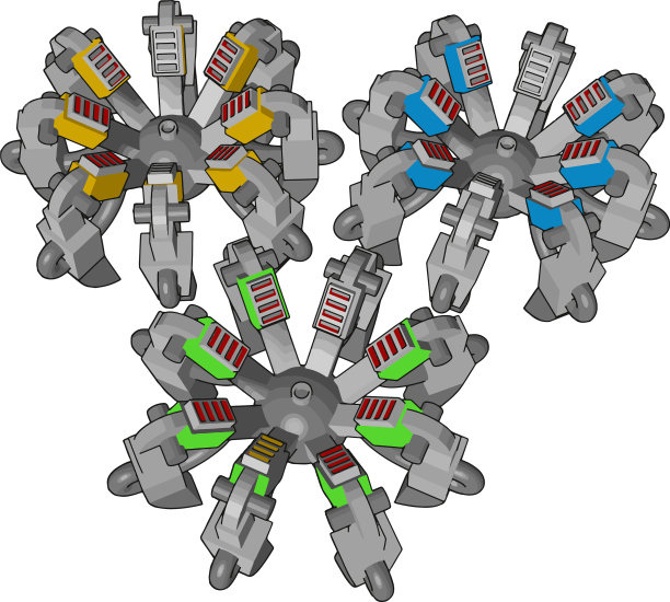 白色背景上的机器人蜘蛛图片下载