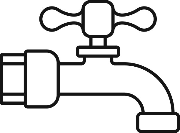 破水龙头图标轮廓风格图片下载