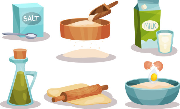 烘焙配料卡通风格套装图片下载