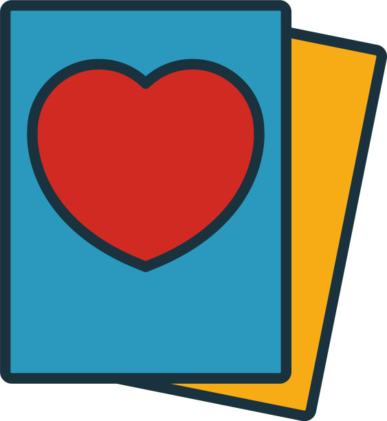 护照图标设置在不同的四个元素图片下载