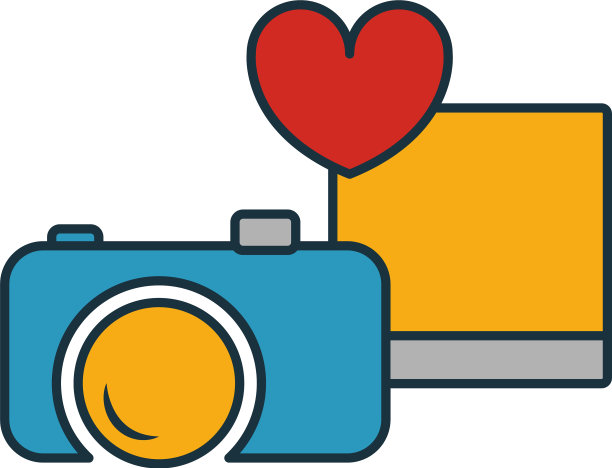 照片图标设置四个元素在不同的风格图片下载