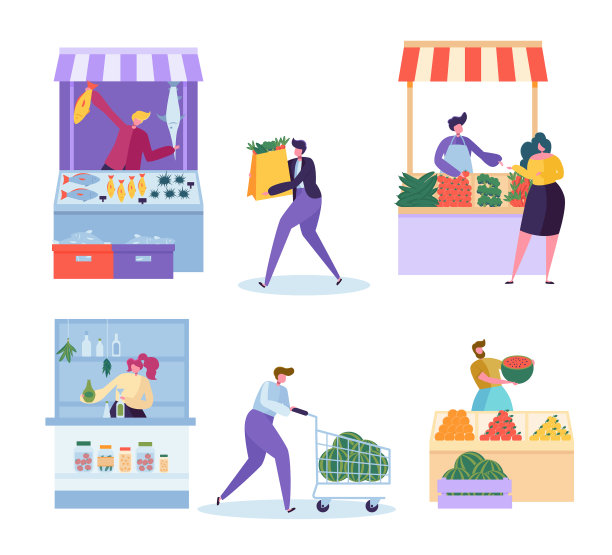 本地有机食品市场特色设置农场商店图片下载