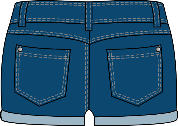 女式服装-蓝色牛仔短裤图片下载