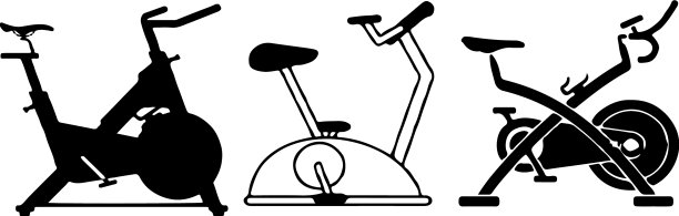 健身设备图标设置隔离在白色的背图片下载