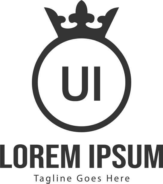 UI字母Logo设计创意现代UI字母图片下载