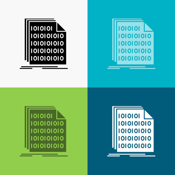 二进制代码编码数据文档图标结束图片下载
