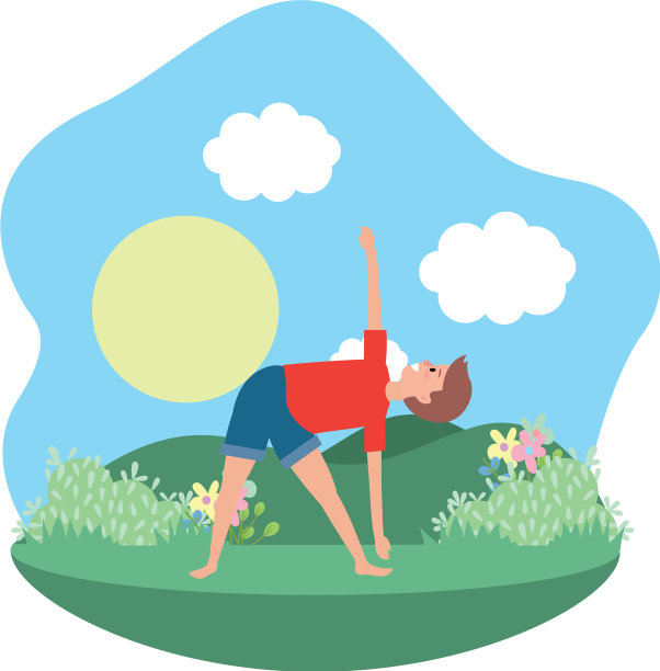 健身男练习瑜伽图片下载