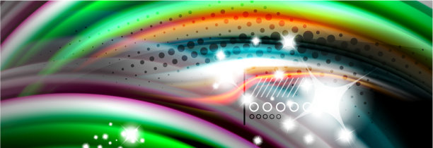 彩色流动海报波浪液体形状的颜色图片下载