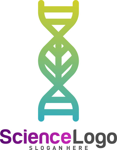 用叶子DNA设计创意叶子标志概念图片下载