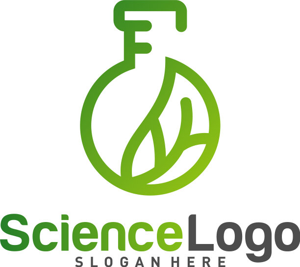 自然实验室标志设计与创意实验室概念图片下载