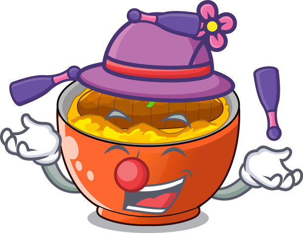 杂耍katsudon是在吉祥物盘子图片下载