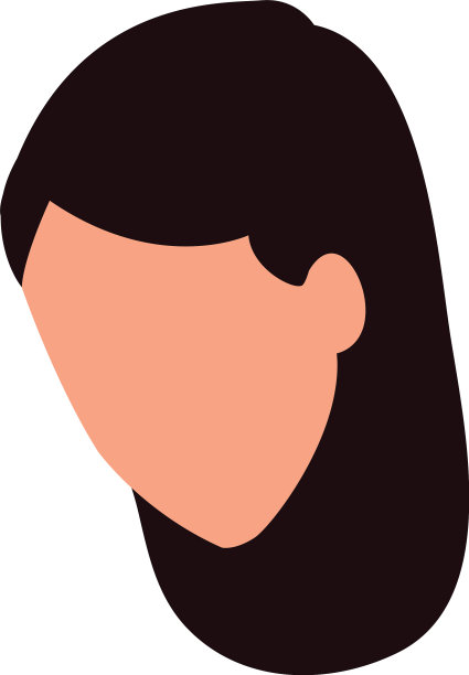 女人脸图标平面设计图片下载