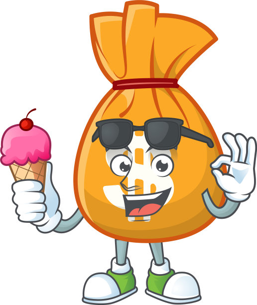 带吉祥物的冰淇淋卡通红包图片下载
