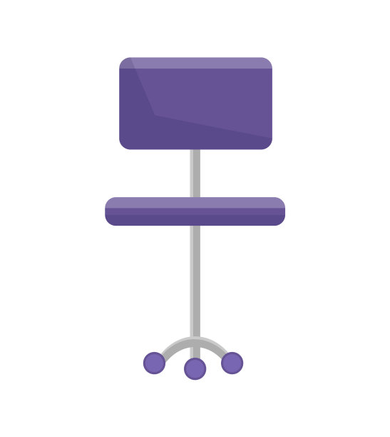 紫色办公椅特写图片下载